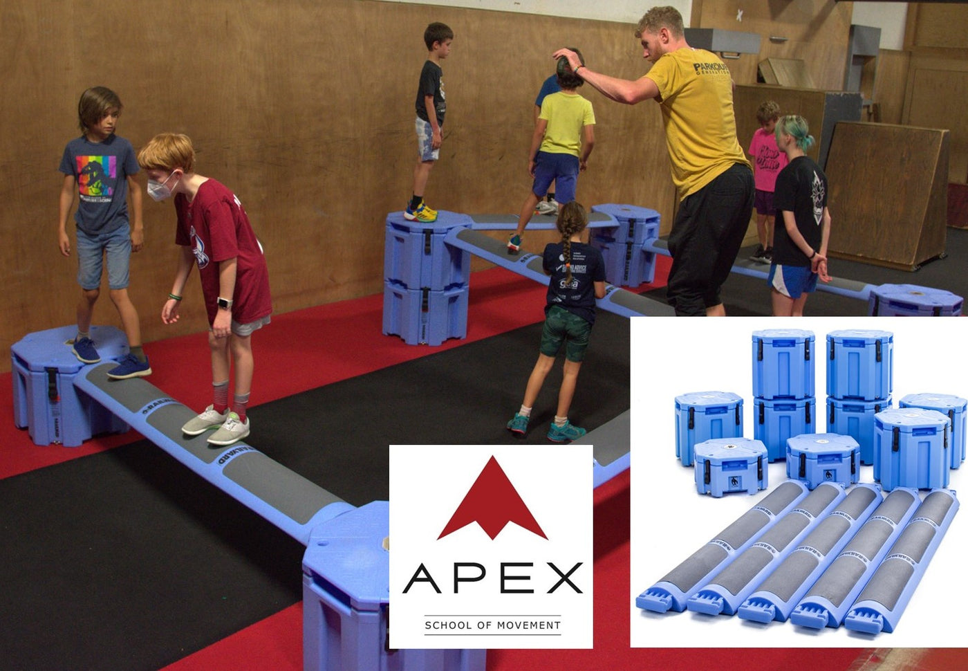 APEX Parkour For Kids Course and training package - Railyard Fitness Obstacle Course